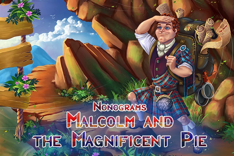 Nonograms: Malcolm and the Magnificent Pie! key art